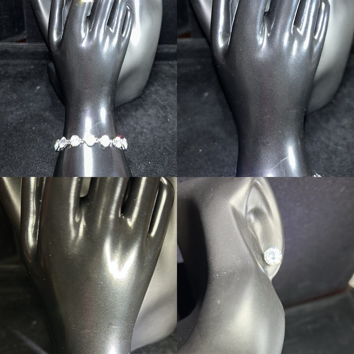 Round Sparkle 3 Carat Zirconia Silver Plated Set