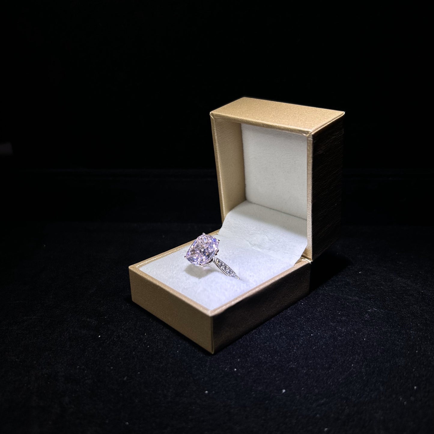 Diamond Design 4 Carat Princess Cut Cubic Zirconia Silver Plated Ring